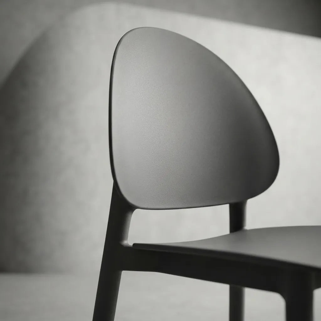 Silla De Comedor/exterior Gris Mate Polipropileno Premium®