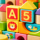Bloques De Madera Educativos Con Abecedario Y Numeros X100®