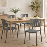 Silla De Comedor Moderna De Polipropileno Gris Mate Premium®
