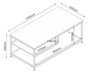 Mesita Ratona Estilo Industrial Mdf/metal Beige Con Estante®
