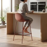 Taburete Minimalista Polipropileno/hierro Terracota Mate®