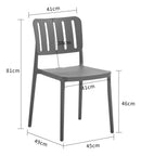 Silla De Comedor Moderna De Polipropileno Gris Mate Premium®