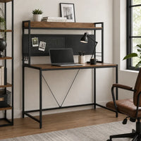 Escritorio Industrial Con Estante/panel Organizador Premium®