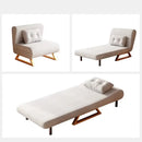 Sofá Cama Moderno Denso 3 En 1 Reclinable 2 Cuerpos Beige®