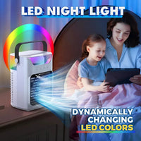 Enfriador Portátil Con Agua Hielo Mini Con Luz Led Práctico®