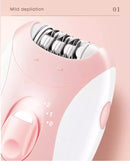 Depiladora Kemei Eléctrica Mujer Corporal Usb Km-189b Rosa®