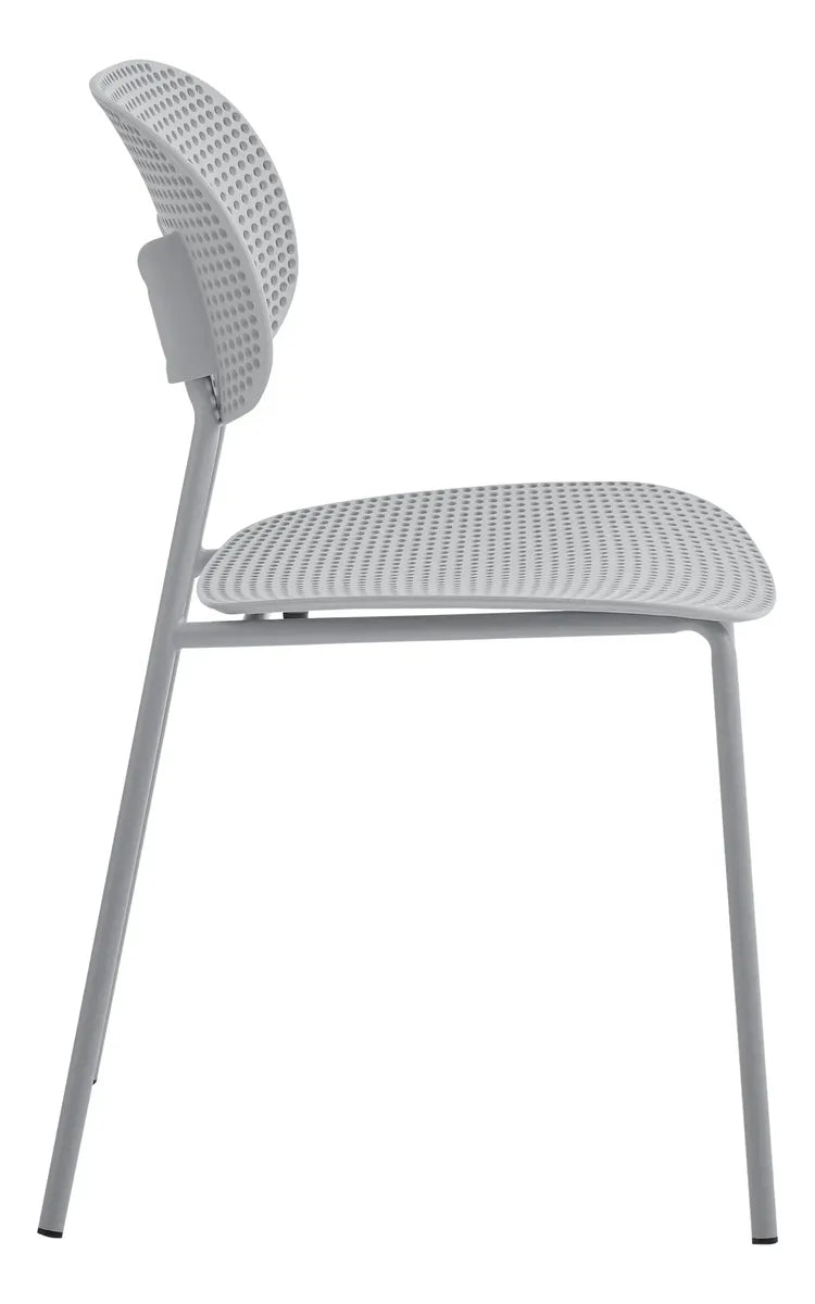 Silla De Comedor Gris Mate Metal/polipropileno Premium®