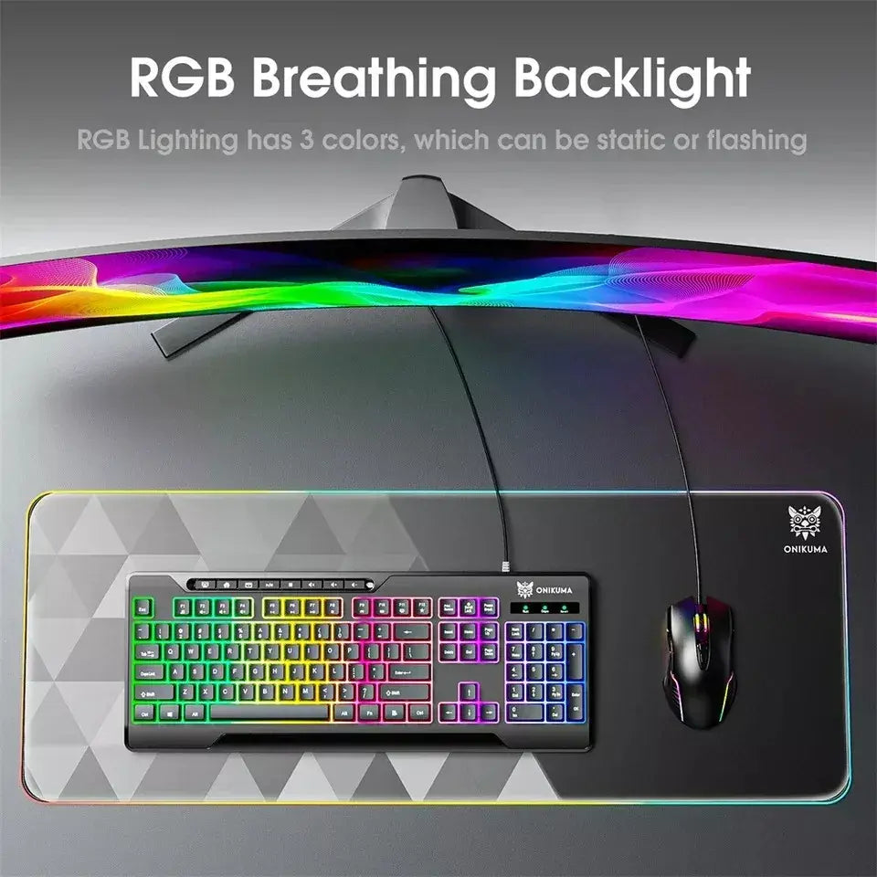 Teclado Gamer Onikuma Rgb Retroiluminado Inglés Internacional Cableado®