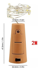 Cadena Luces Led De Corcho Para Botellas De Vino De 2m®
