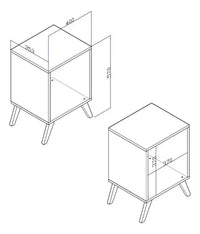 Mesa de Luz Retro Cubo Organizador Premium MDP Resistente®