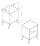 Mesa de Luz Retro Cubo Organizador Premium MDP Resistente®