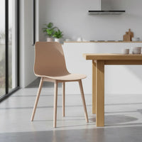 Silla Moderna De Propileno Milky Tea Mate Premium Resist®
