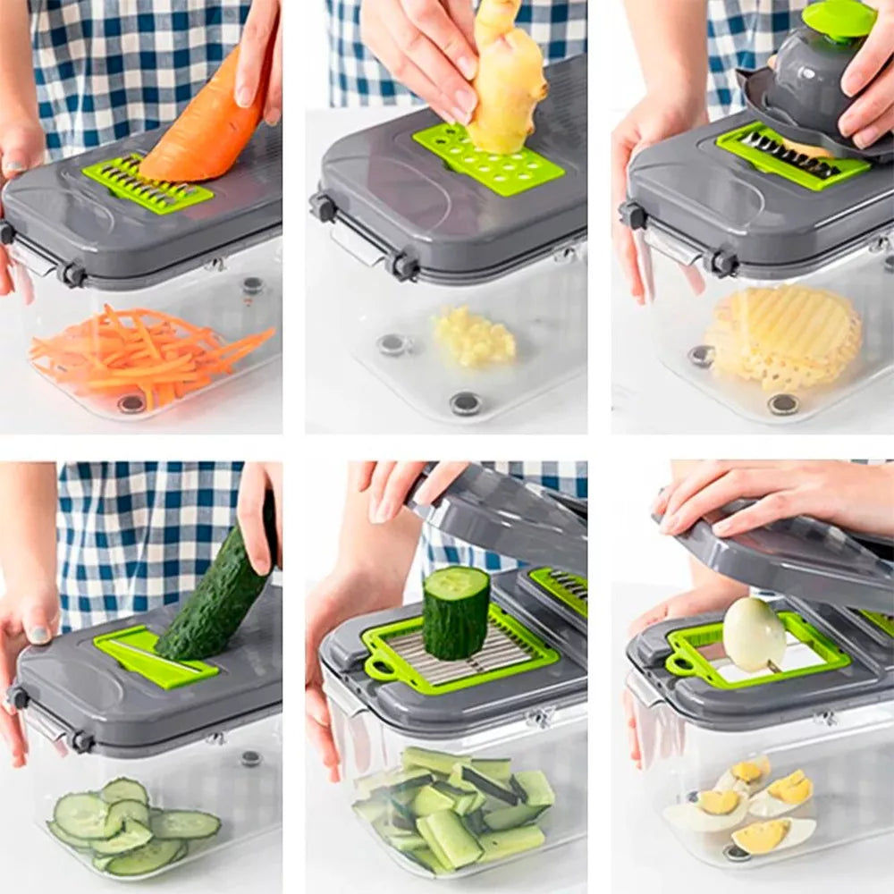 Multi Picador Rebanador Profesional 22 En 1 Veggie Slicer Ch