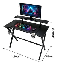 Escritorio Gamer Premium Con Estante+Luces Rgb Colores®