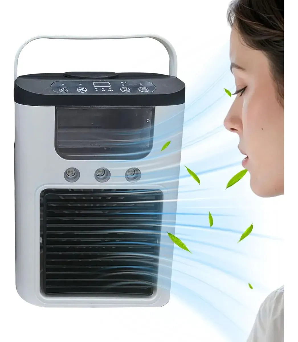 Enfriador Portátil Con Agua Hielo Mini Con Luz Led Práctico®