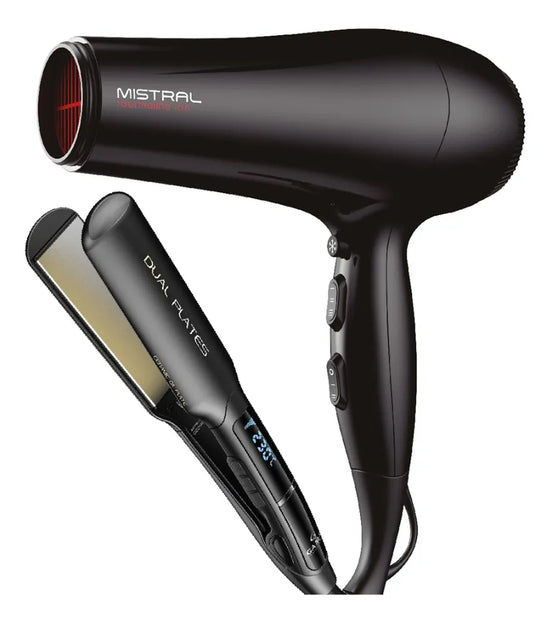 Combo Gama Secador Mistral Ion + Planchita De Pelo X-wide®