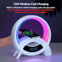 Lampara Veladora Q Parlante Cargador Inalámbrico Luces Rgb®