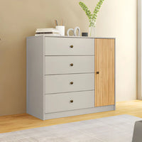 Cómoda Riscado 4 Cajones y 1 Puerta Living Calidad Premium®