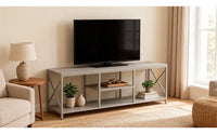 Rack Estilo Industrial Mdf Y Metal 140x40 Premium+estantes®