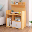 Mesa De Luz Natural / Blanco 4 Estantes 1 Cajón 43x26x60 Cm®