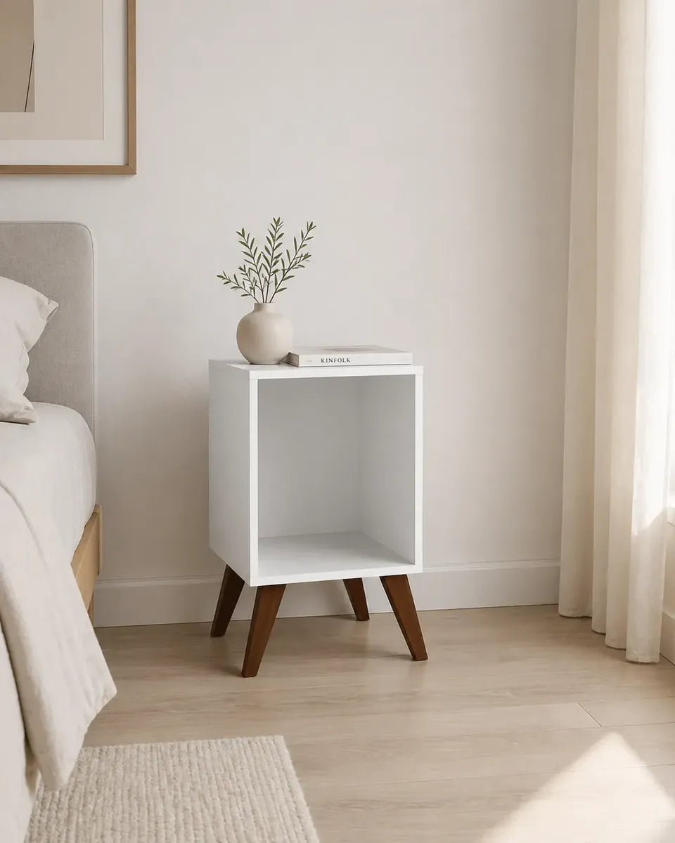 Mesa de Luz Retro Cubo Organizador Premium MDP Resistente®