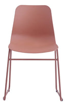 Silla Moderna De Polipropileno/base Metal Terracota Premium®