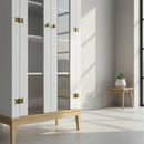 Armario Vitrina Cristalero 2 Puertas Living Estilo Colonial®