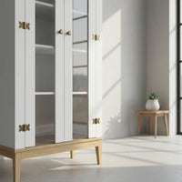 Armario Vitrina Cristalero 2 Puertas Living Estilo Colonial®
