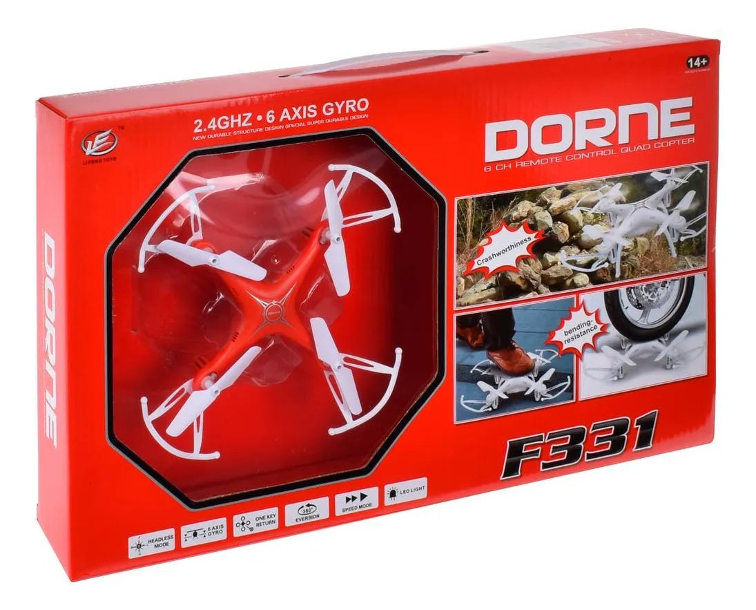 Mini Dron 360 Con Luz Led Con Control - Color Rojo®