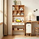 Escritorio Con Biblioteca + Cajones + Estantes Premium Mdf®