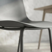 Silla De Comedor Gris Mate Metal Y Polipropileno Premium®