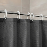 Cortina De Baño Impermeable Diamante 180x180 Negro Calidad®