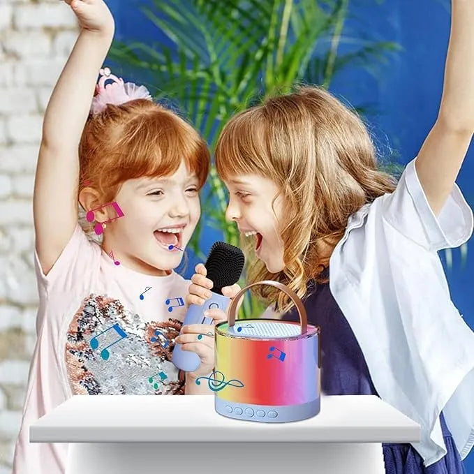 Mini Parlante Inalámbrico Luz Rgb Karaoke Con Micrófono Usb®