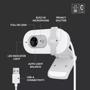 Cámara Web Brio 100 Usb 1080p Y Con Obturador Color Blanco®