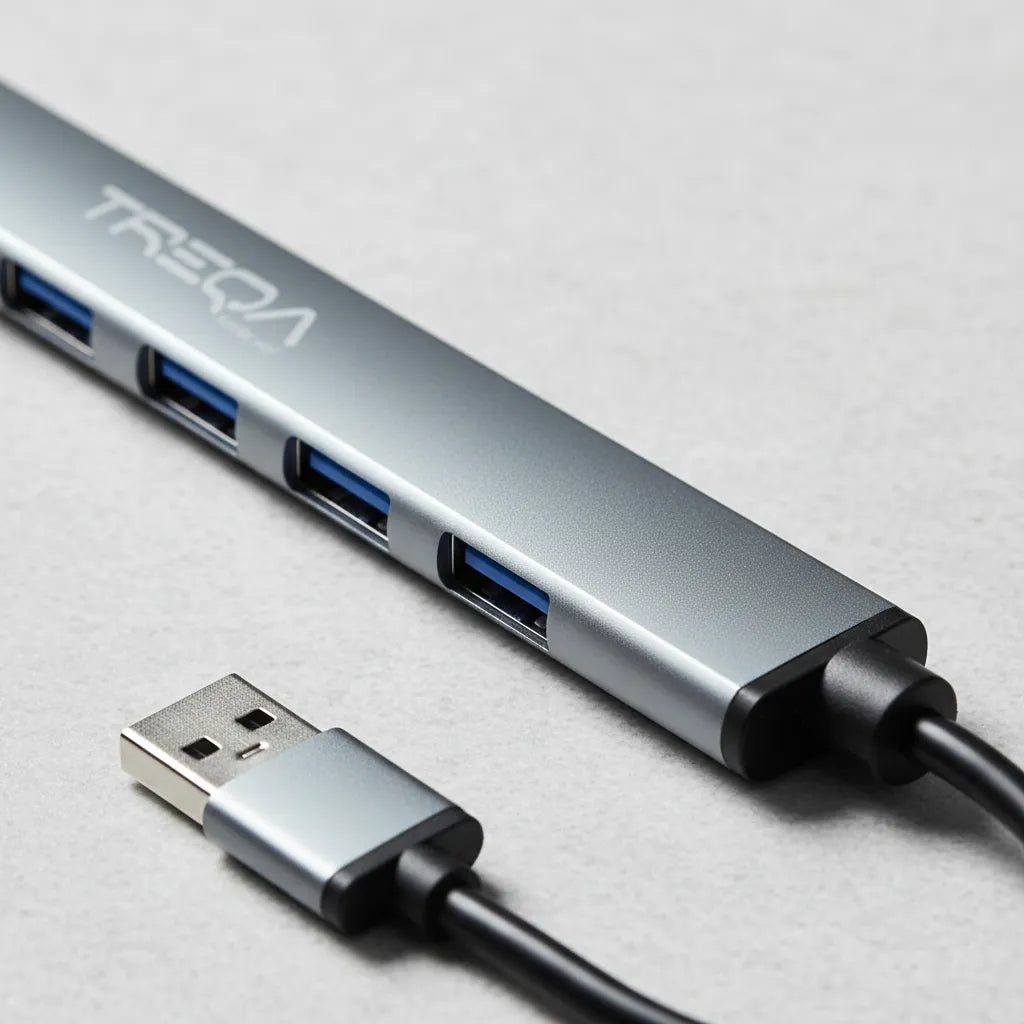 Hub Usb 7 Puertos Usb Treqa De Aluminio Resistente Ligero®