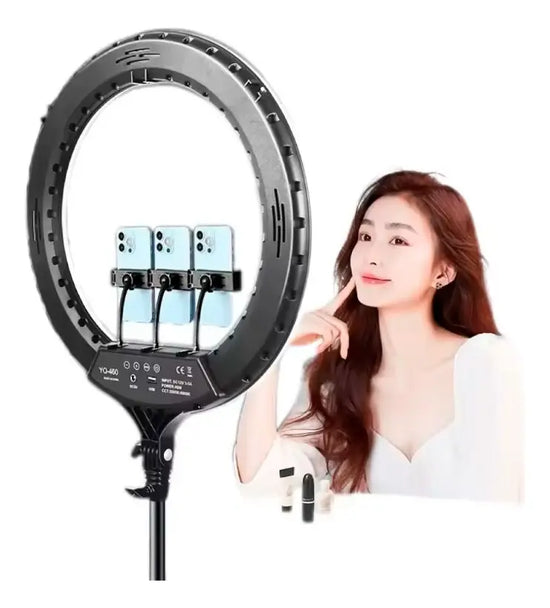 Aro De Luz Led Profesional 56cm+3 Soportes Celu+tripode2.1®
