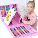 Set Kit De Arte 208 Piezas Valija Infantil Con Atril Rosado®