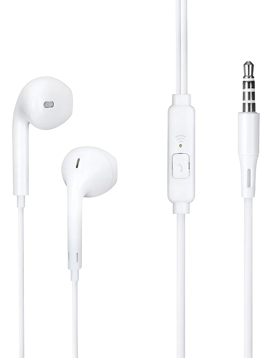 Auricular Miccell Cables 3.5mm Blancos Stereo Premium®