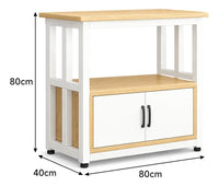 Organizador de cocina auxiliar MDF y metal 2 puertas