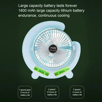 Ventilador Portatil Multifuncional 5pulgadas Usb 180 Grados®