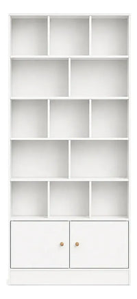 Biblioteca Profesional Moderna 5 niveles 2 puertas blanca