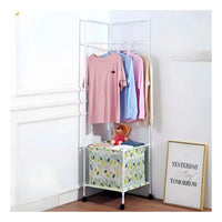 Perchero Esquinero Metalico 2 Estantes Resistente 180x45cm®
