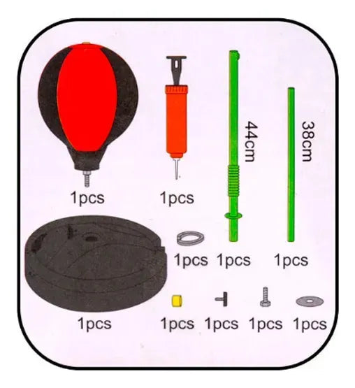 Set De Punching Bola De Boxeo Altura Regulable + Inflador®