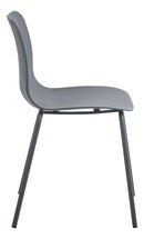 Silla De Comedor Gris Mate Metal Y Polipropileno Premium®