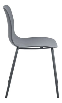 Silla De Comedor Gris Mate Metal Y Polipropileno Premium®