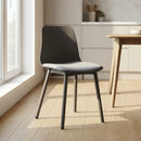 Silla Acolchonada De Polipropileno Grafito Mate Premium®