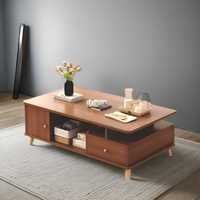 Mesa Ratona 120x60x42cm 2 Cajones Color Claro Caoba Mdf®