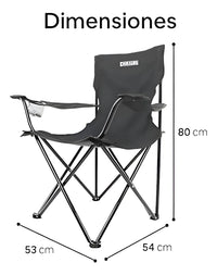 Silla De Camping Plegable Lona Para Playa/campo Resistente®