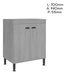 Bajo Mesada 2 Puertas Diseño Clásico Resistente Madera Mdp®