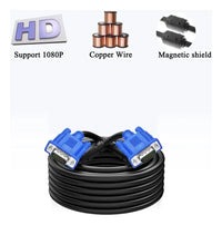 Cable Vga De Conexion 1.5 Metros Macho Con Filtros®